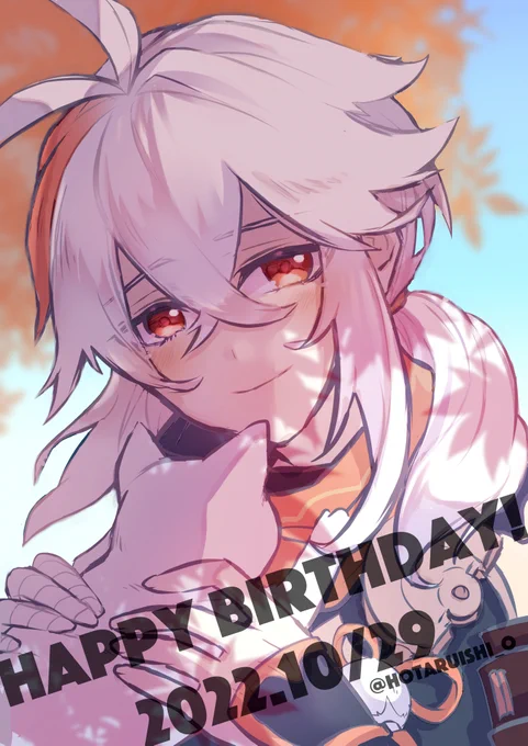 #楓原万葉生誕祭2022 #原神 #GenshinImpact   あんまり時間かけられなかったけど、お祝いしたい万葉くん、お誕生日おめでとう〜!