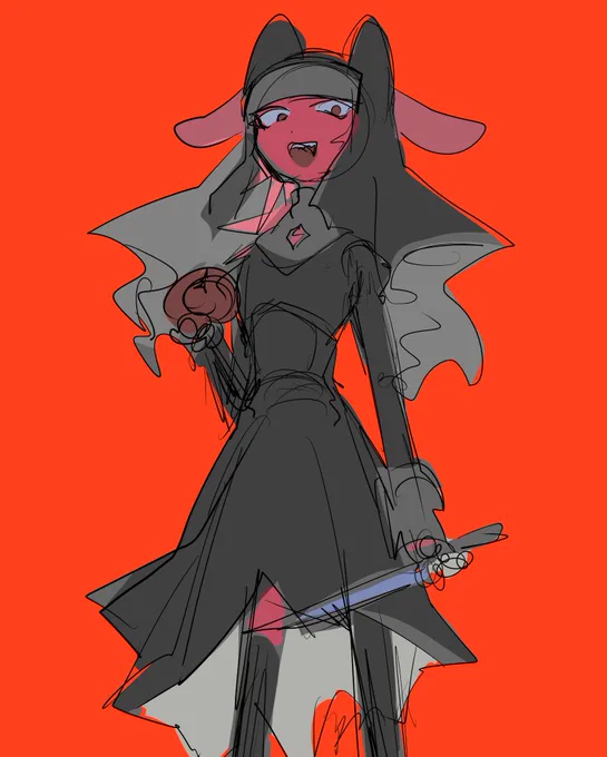 #Gtsurius創作  描く気なくなってきたハロウィン没絵 