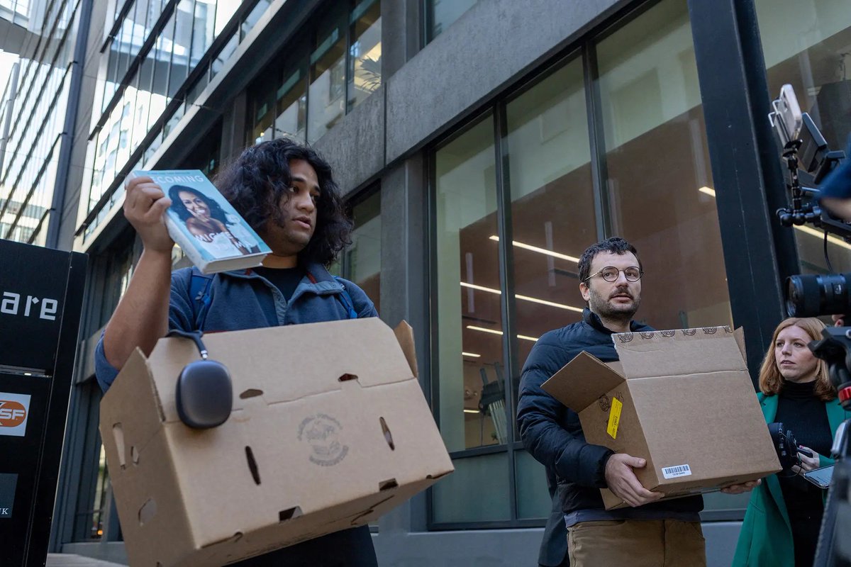 NEWS UPDATE: Pranksters posing as laid-off Twitter employees trick CNBC and NBC on Friday. "Rahul Ligma" is seen on the left holding a Michelle Obama book. Elon says "Ligma Johnson had it coming." 😂

#CryptoNews #ElonMusk #ElonBuysTwitter #Twitter #TwitterNews #TwitterTakeover