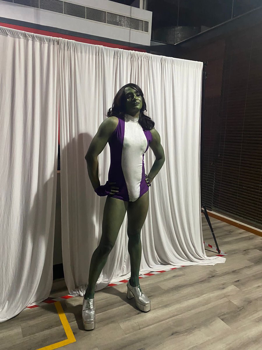 misteraasif's tweet photo. This #Halloween I had to go all out. It was #SheHulk or nothing. 🙌🏼🙌🏼 definitely @Marvel @SheHulkOfficial season 🙌🏼🙌🏼 https://t.co/Rvjx1274BT