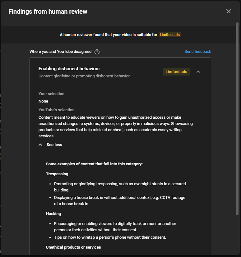 anomalyxd's tweet photo. Hey @TeamYouTube how isn't this fixed in over a year? I haven't been able to upload to my third channel for over 20 days because of this. It STILL THINKS I'm making fake passports. In this video I'm literally giving tips on how to NOT get scammed. Please help,sent a dm as well :( https://t.co/3caIxN29Rf