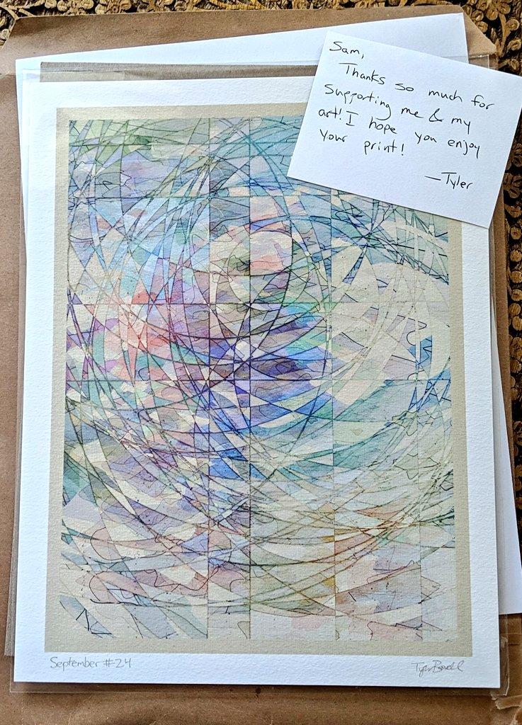 Lovely surprise in the post this morning courtesy of <a href="/teaboswell/">Tyler Boswell</a>. Setting the bar high as the first print of a piece from my collection!