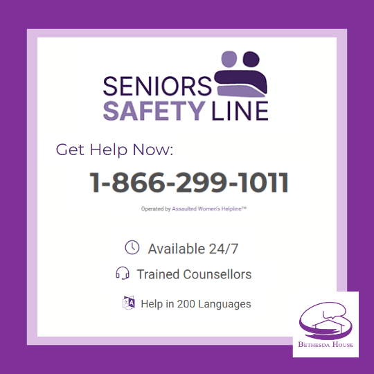 BethesdaHouseON's tweet photo. The SSL is the only 24-hour crisis and support line for #seniors in #Ontario who have experienced any type of abuse or neglect.
https://t.co/MsEzXJ3wWN
#LoveShouldntHurt #EndVAW #EndGBV #StopHT #EndAgedBasedViolence #StopAbuse #eapon #EAPO #ElderAbuse #PreventAbuse https://t.co/f11qhztKDJ