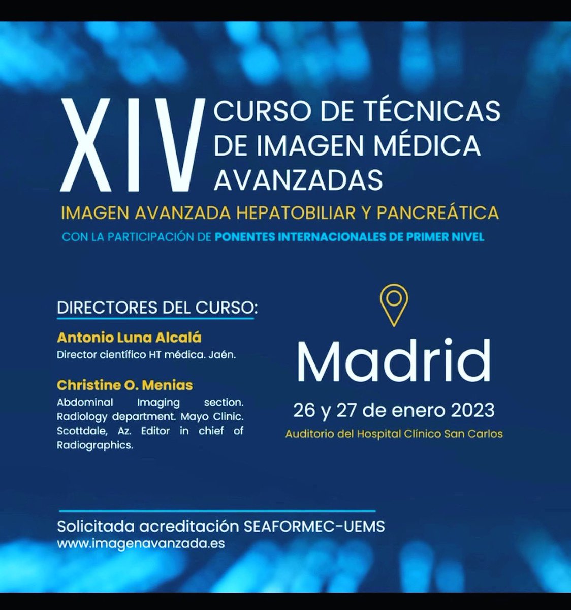 Alunaalcala's tweet photo. Actualiza tus conocimientos en imagen avanzada hepatobiliar y pancreática con algunos de los mejores profesores de USA https://t.co/fPSms1UlyJ @cookyscan1 @MRElastography @VChernyakMD @furlan_ale https://t.co/1Q1wndWb5h