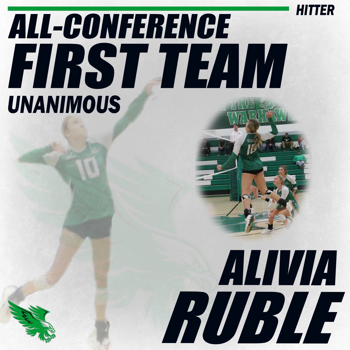 Congratulations <a href="/AliviaRuble/">alivia ruble</a> 💚🏐💚