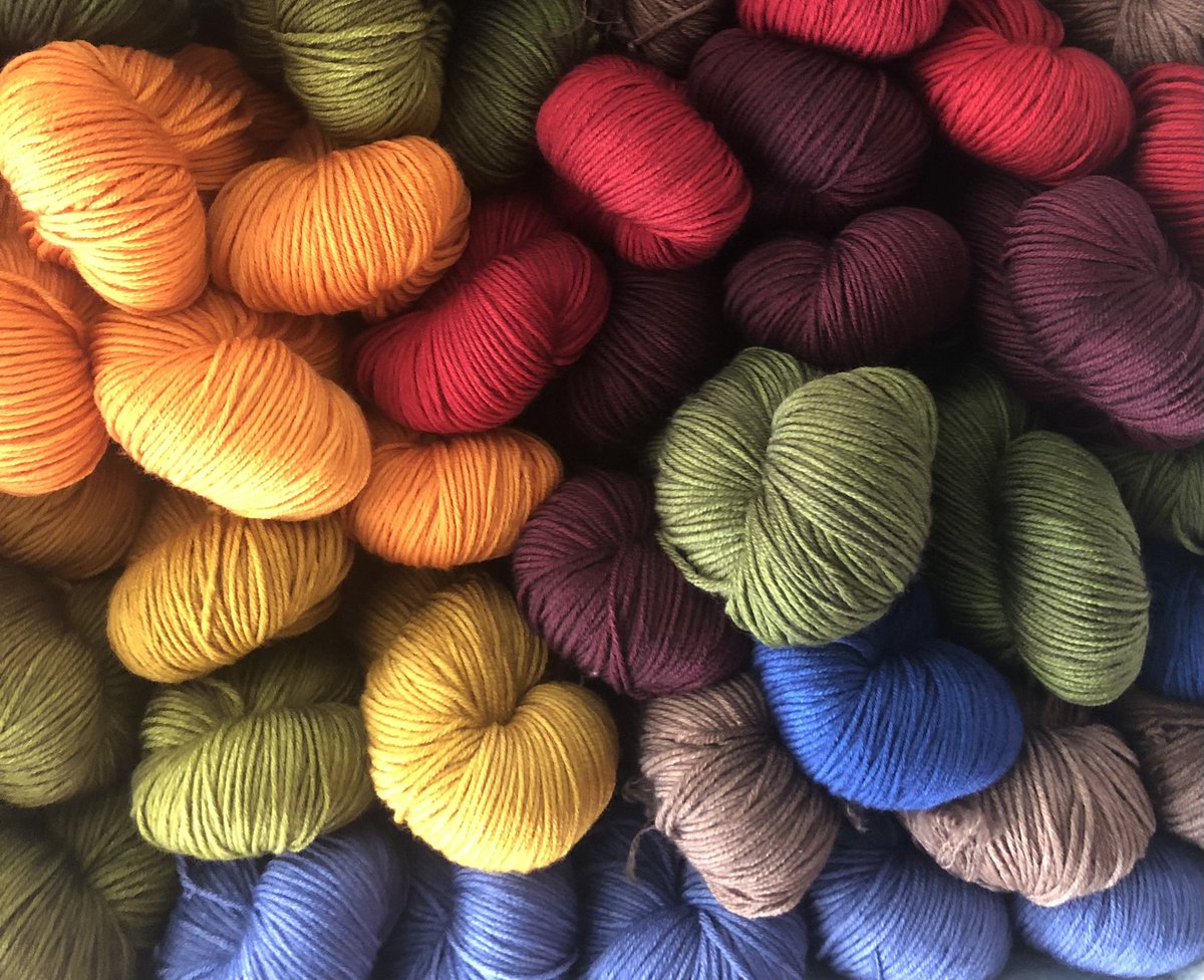 Enter a world of gorgeous colour and yarn with this @urthyarns 100% extra fine Merino DK. 100g, 275m. A real find at £18.

I’m in the shop today as Jenny is checking out Dr Who in Chiswick. So pop along, feel the yarn, and get a quick refreshment from the bus. https://t.co/kzrh4VgSmm