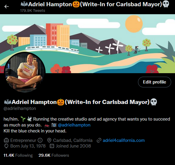 adrielhampton's tweet image. uh... 

#WriteInAdriel