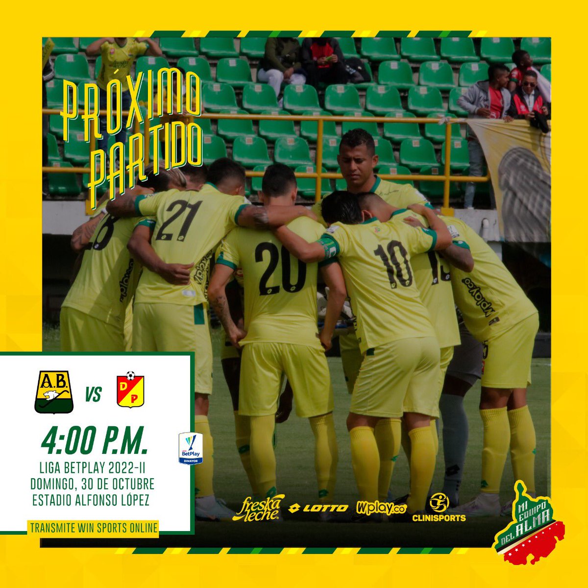 ABucaramanga's tweet photo. #VamosLeopardos💛💚 https://t.co/HhmTwdF2y0
