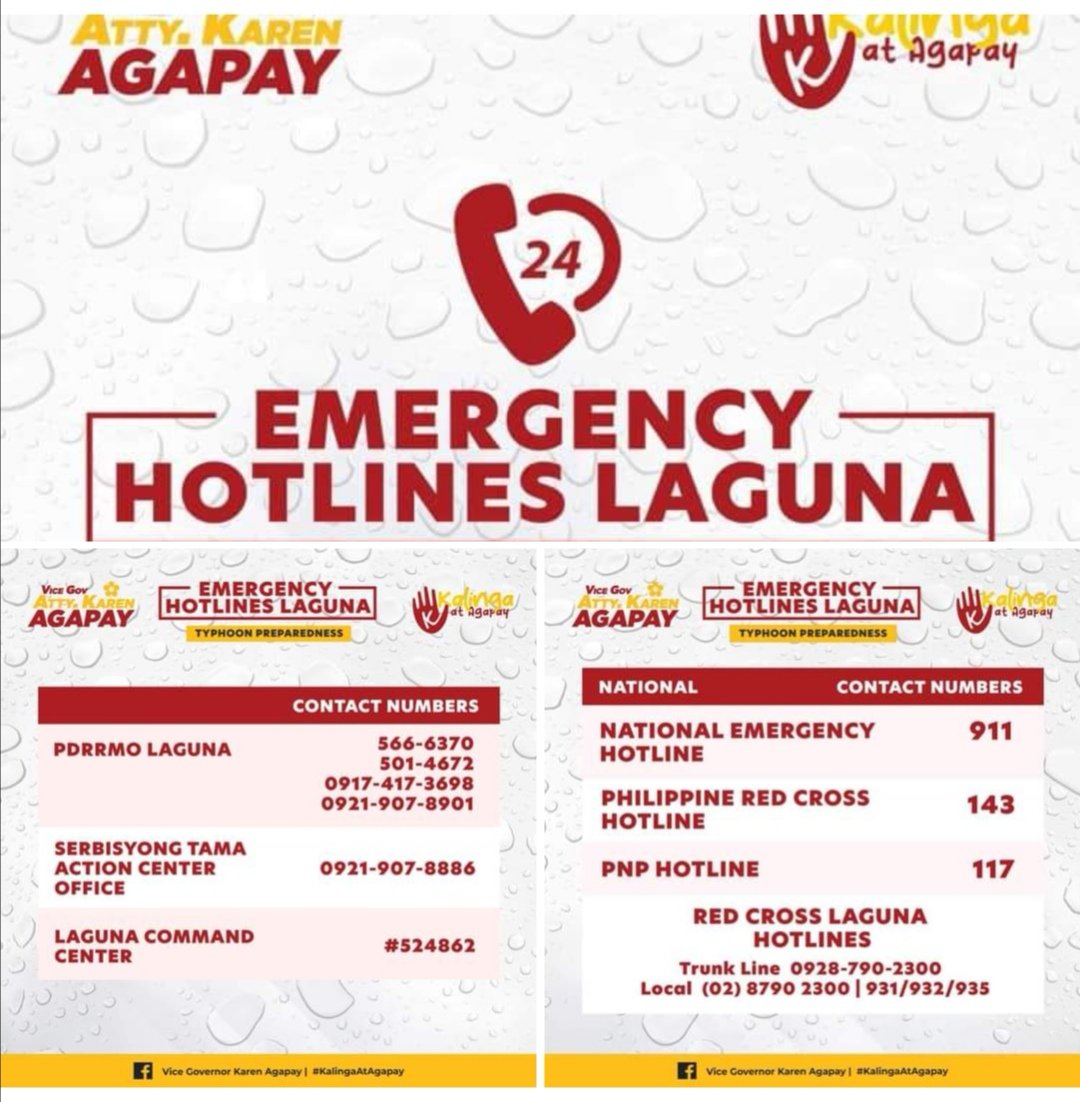 Len64550020's tweet photo. LAGUNA EMERGENCY HOTLINE NOS.

https://t.co/ysQMZk4fOA

#PaengPh https://t.co/855dlv0NwD