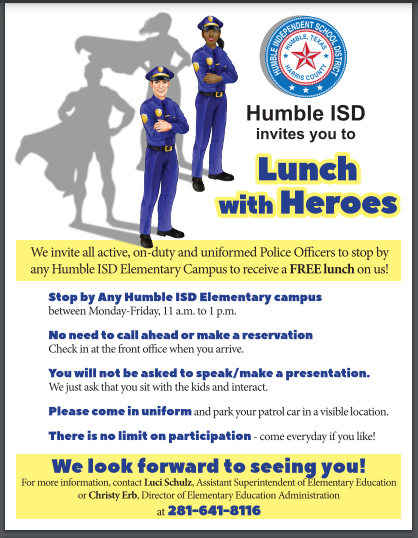 HumbleISD_GTE's tweet photo. We have some delicious menu options for the month of November! Please stop between 11 and 1 for a FREE meal on us! @HumbleISD https://t.co/4V7f2n3tQ0
