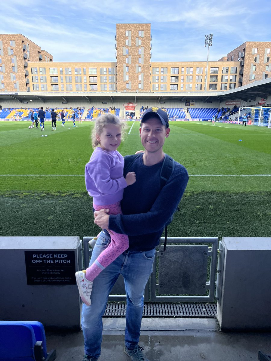 pudding_017's tweet photo. @AFCWimbledon First game at plough lane for my daughter Cecily Smith!! Please give her shout out!!! https://t.co/erHjhtCQzi