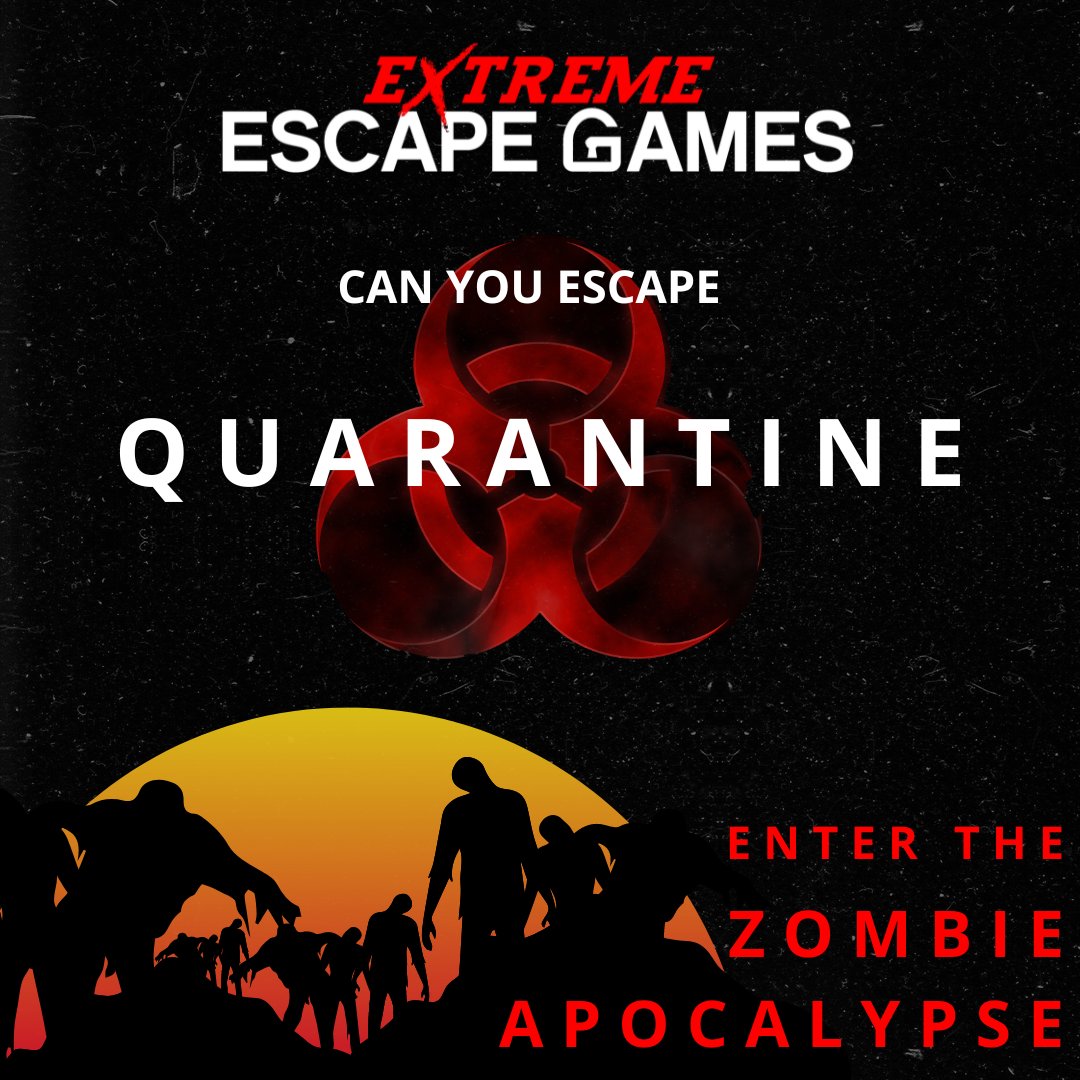 ExtremeEscape's tweet photo. A zombie outbreak threaten the human species. All zombies were eliminated... except for one. It is now up to you to find and capture the zombie in the room we call... Quarantine!
WARNING: LIVE ACTOR ZOMBIE INSIDE! https://t.co/QP5wpZs0St