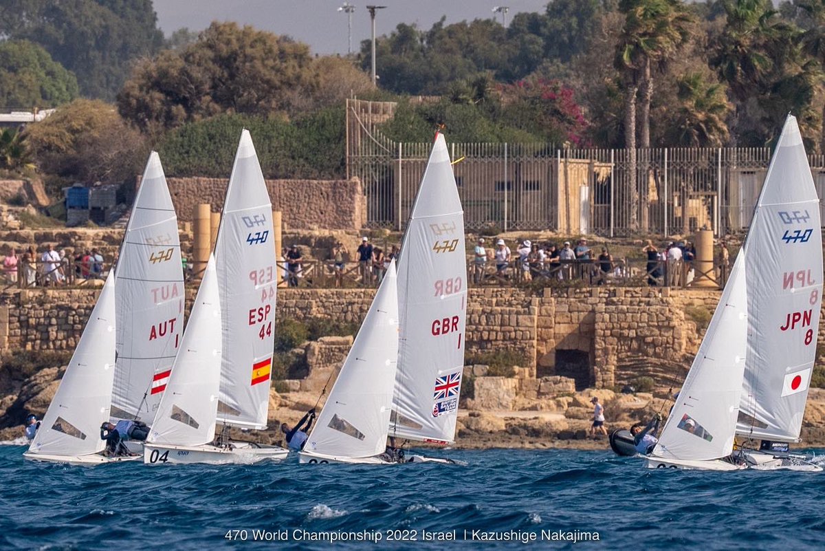 jpn470class's tweet photo. 470World Championship2022 Israel
メダルレース
岡田/吉岡組も大接戦の末、3位でフィニッシュ！
総合7位へあげて大会を終えました。

7位：岡田・吉岡組／102pt
16位：磯崎・関組／117pt
28位：高山・盛田組／159pt
36位：吉田・木村組／106点

【公式HP結果】
https://t.co/dVMj5iqS8Q

#470class https://t.co/UHwNjf26YF