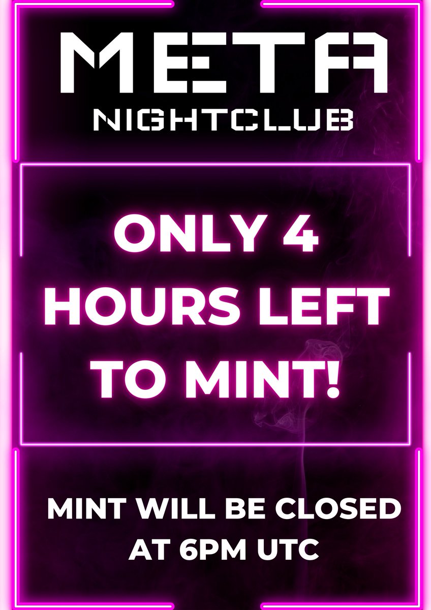 entertainm_io's tweet photo. ⚡Hurry up! 

Become an INVESTOR of the 1st Nightclub in the Metaverse!

#MNC #MetaNightClub #MintingNow https://t.co/gMhz92nJQK