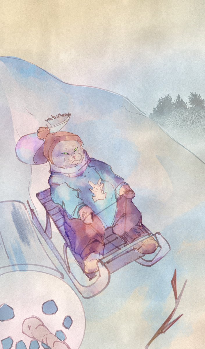 Frann_Hell's tweet photo. Kitty enjoys first snow ❄️
#ARToppRT #digitalart https://t.co/L8m1wnlDo4