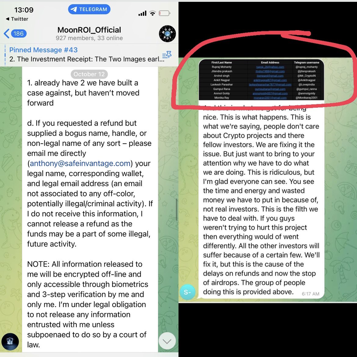 safeinvantage_'s tweet photo. #safeinvantage CEO @MastroAnthony1 is right about 1 thing: it IS illegal to disseminate investors’ personal details… but here we are: 🧵 https://t.co/NsqHweKwNt