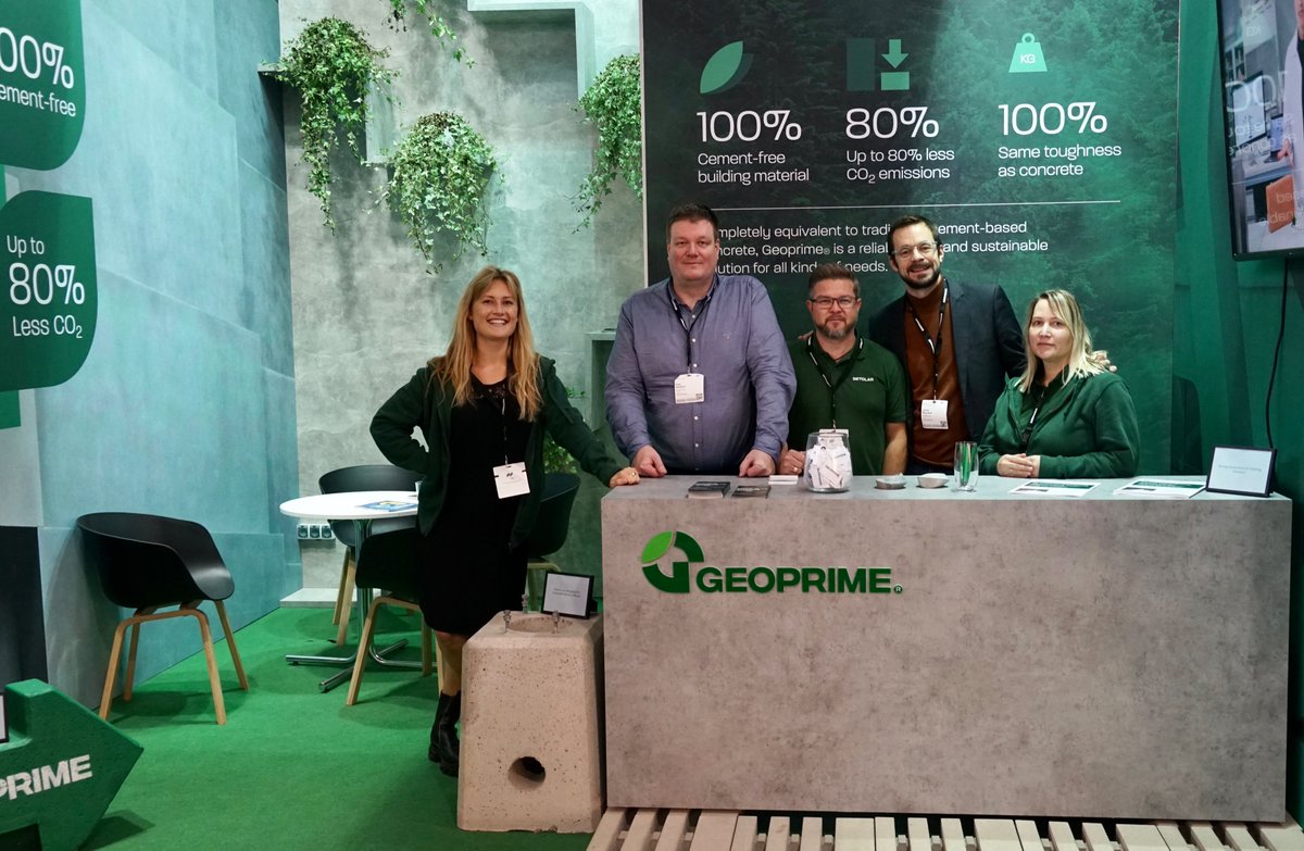 Betolar_Oyj's tweet photo. Last days at bauma!🛠 The construction sector has a massive role in lowering global CO2 emissions. Great that we have met so many likeminded companies, and our amazing Geoprime customers: FC Nudling, Tubobel Group, IBF A/S, JA-KO Betoni to name a few 💚
#bauma2022 #construction https://t.co/1i0jeeboki