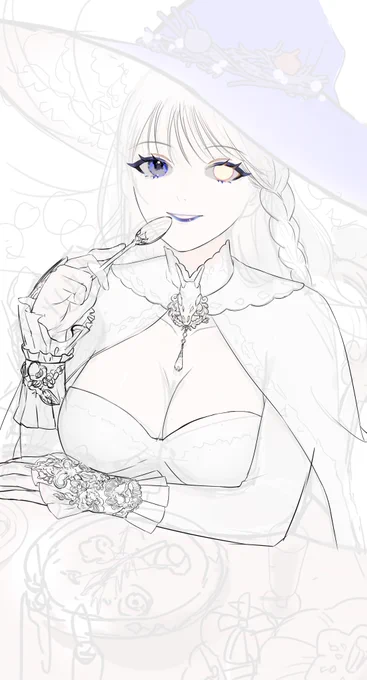 wip全然ハロウィンに間に合わせる気ない絵になってきちゃった 