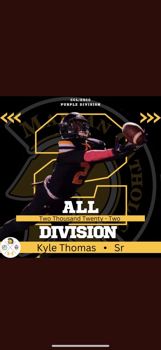 2 time all conference performer @BillionaireKT_. Contributed in every way possible. Passed for 380 yards and 6 TDs, ran for 355 yards and 6 TDs, had 180 yds and 4TDs receiving. Played D the final 2 games: 23 tackles 1 int. @LopezMchs @EDGYTIM @CoachBigPete @PRZJordan @hsfbscout