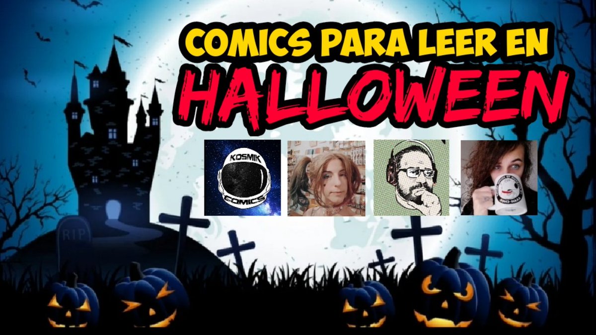 Éste lunes 31 a las 22.00 nuestros Superinvitados nos descubrirán cómics ideales para leer durante HALLOWEEN 🎃🎃...Os esperamos!!!😜😜👍👍