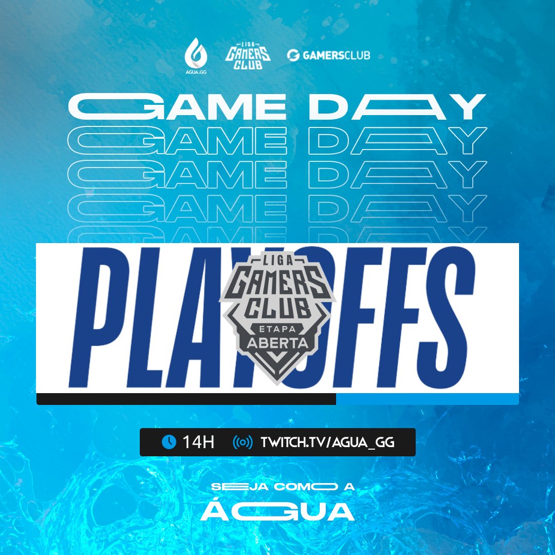 aguaGG_'s tweet photo. Hoje é dia de playoffs na Liga Aberta @GamersClubCS 

Às 14h enfrentaremos nosso primeiro adversário e continuaremos no mata-mata até o final do dia.

📺https://t.co/eWTnvZ1SH9

#goAGUA https://t.co/eRWNNgODzx