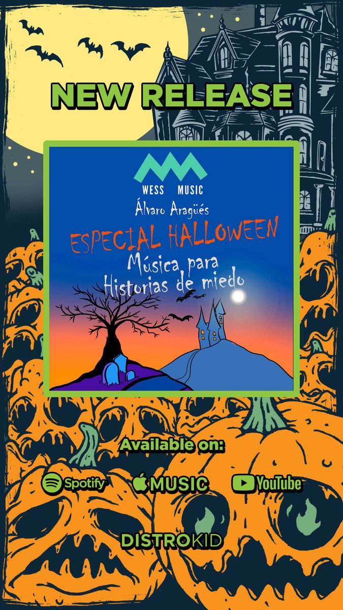 WessMusic_media's tweet photo. Vas a contar historias de terror este Halloween? Ponles banda sonora! Ya disponible en plataformas! https://t.co/udE2NQWMrR
#terror #halloween #spotify #musicadeterror #historiasdeterror https://t.co/YFKeRavQsu