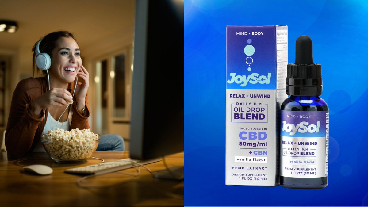 JoySolCBD's tweet photo. When you realized you had the evening to yourself with nothing but a movie and a bowl of popcorn. (Shhhhh! #joysolmoment .) Nothing can help you #relax and #unwind like our Daily P.M. Oil Drop Blend with #CBD and #CBN. #goodevening #goodnight #metime #cbdblends #bestcbdoil https://t.co/vjX4W4cGMh