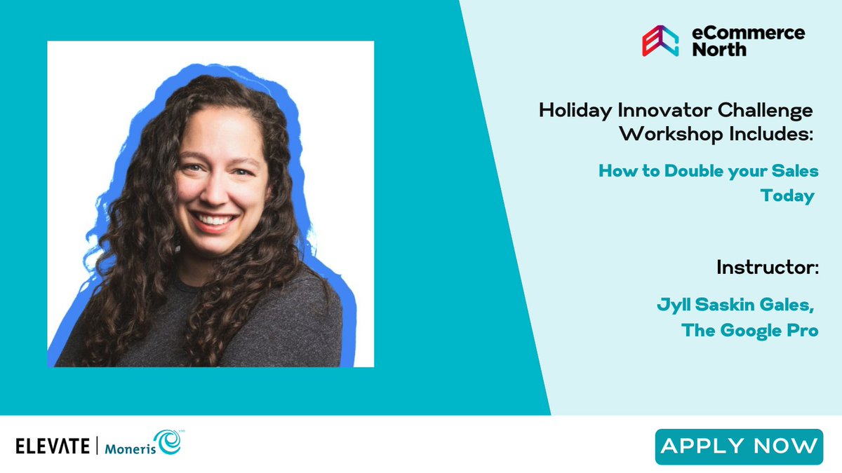 ElevateTechCA's tweet photo. Nicole Murphy, Founder & CEO @tallsizedotcom and @jyllsaskingales are Instructors for the #eCommerceNorth Holiday Innovator Challenge. Sign up to have your best #holiday sales season to date + learn from these experts. Apply by Nov. 1: https://t.co/MrFgRadoTv @Moneris @Osler_Law. https://t.co/Yn0Ab77vRF