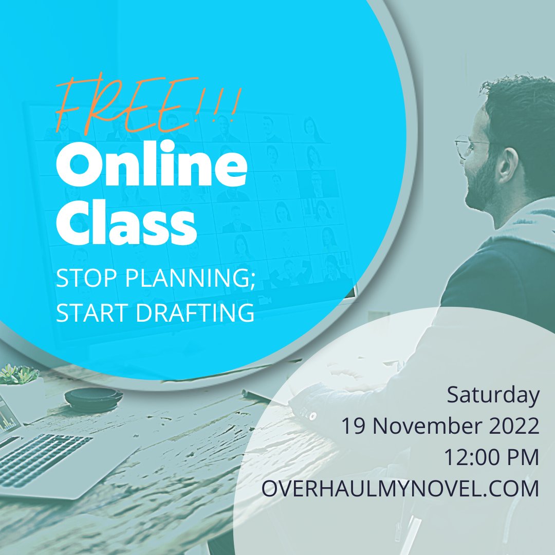 OverhaulMyNovel's tweet photo. This online writing class is 100% FREE! You can register on our website today! Stop planning; start drafting!
#WritingCommunity #FreeClass #WritingClass #FreeWritingClass https://t.co/jBL9raHkV5
