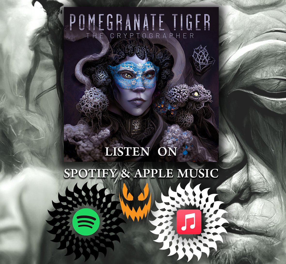So…what do you guys think?? Give us a thumbs up if you’re liking the new track &amp; video!

&amp; Don’t forget to add “The Cryptographer” to your Spotify &amp; Apple Music playlists for Halloween this weekend! 🎃 👻 🎵 = 🍅🐅