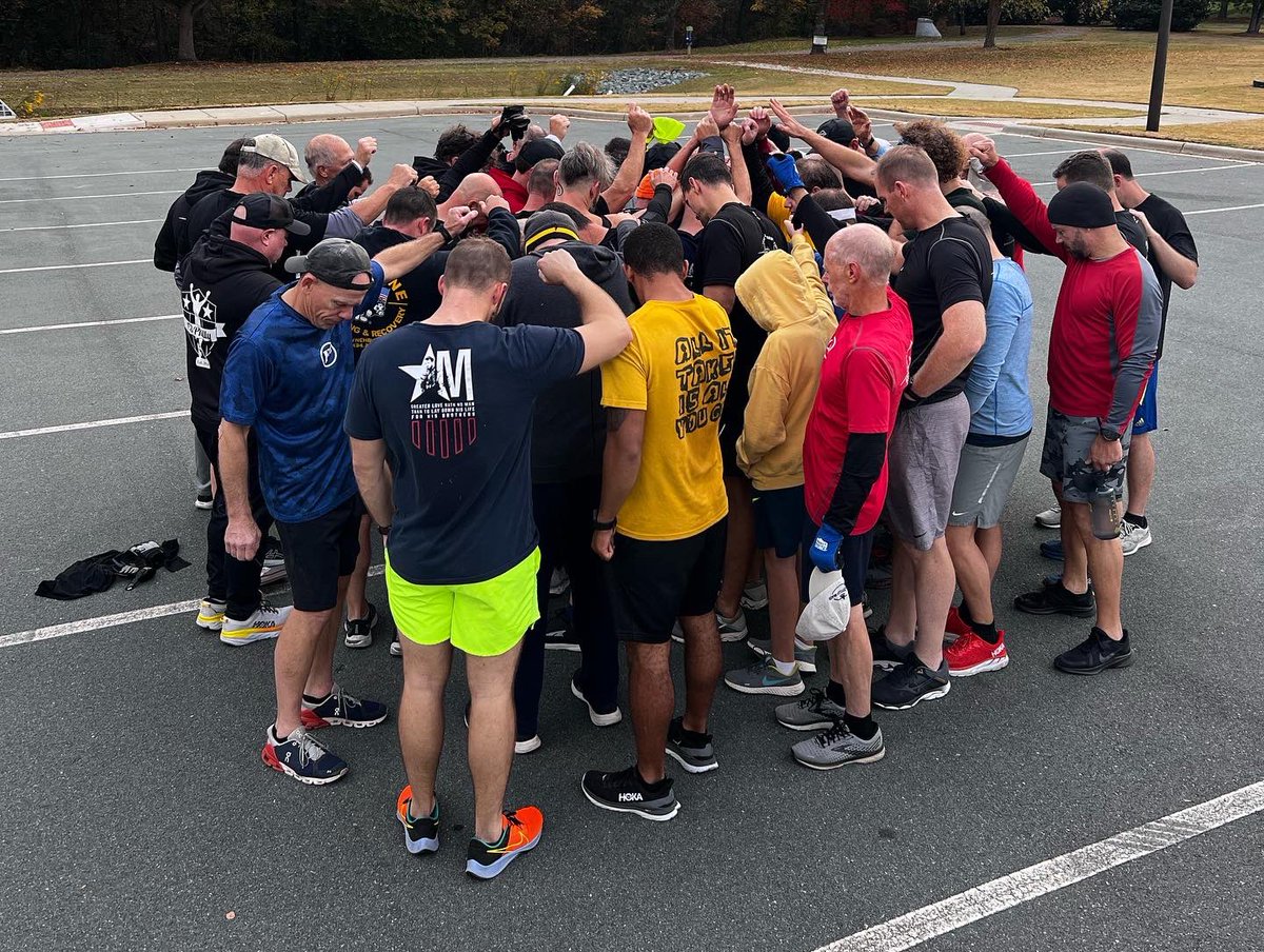 F3Btown's tweet photo. We had an incredible morning as 48 PAX were on hand to celebrate 7 years of F3 Btown. Many thanks to @F3Greensboro for joining us ITG 7 years after launching us. We’re going to keep at it, onward and upward, invigorating as many HIM as we can. Hope to SYITG soon!

@F3Nation https://t.co/hsSEFVQS72