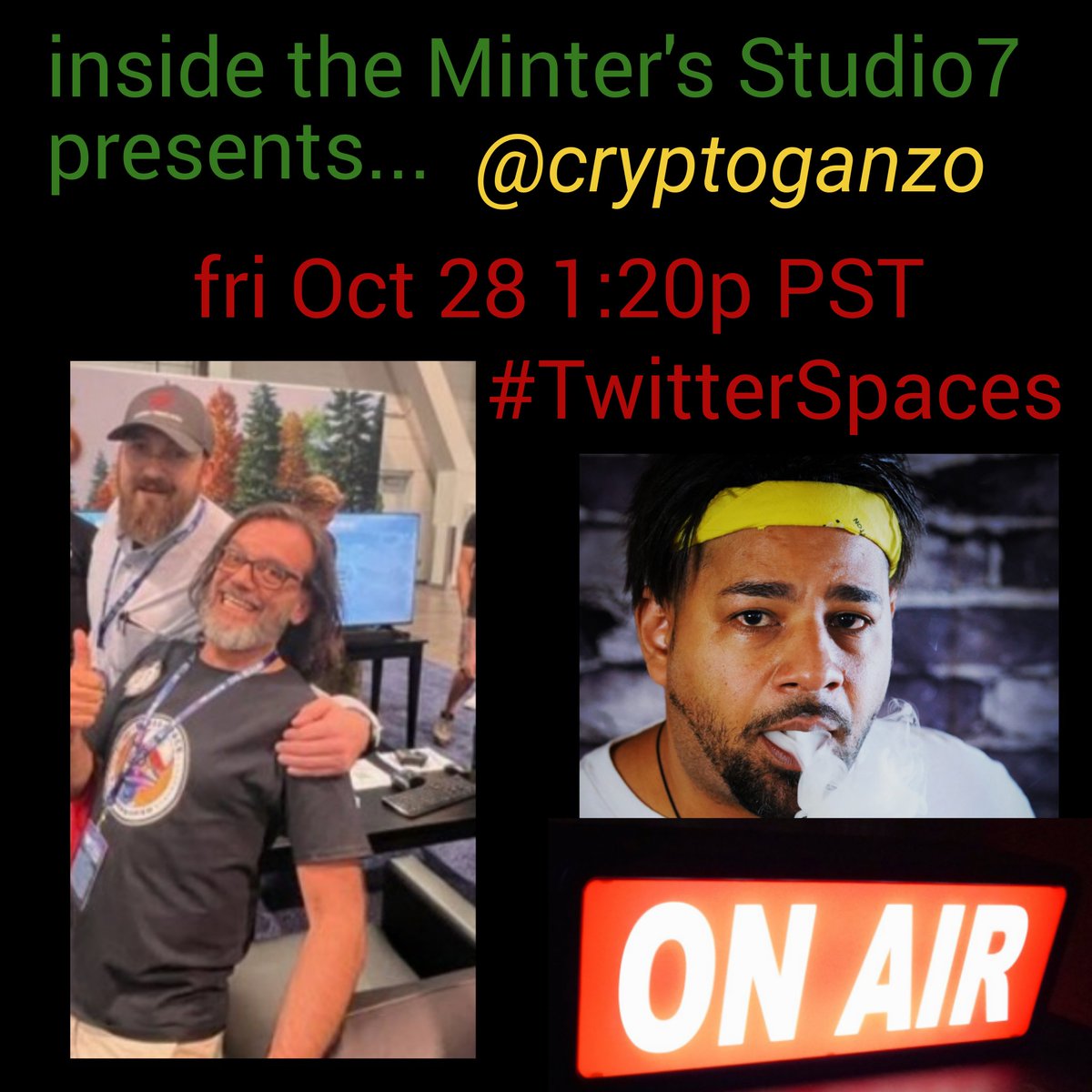 NFTStudio7's tweet photo. Thank you #CryptoGanzo
A great interview On-Air!
#TwitterSpaces
#Recording avail. https://t.co/bMqGuUwNaU
