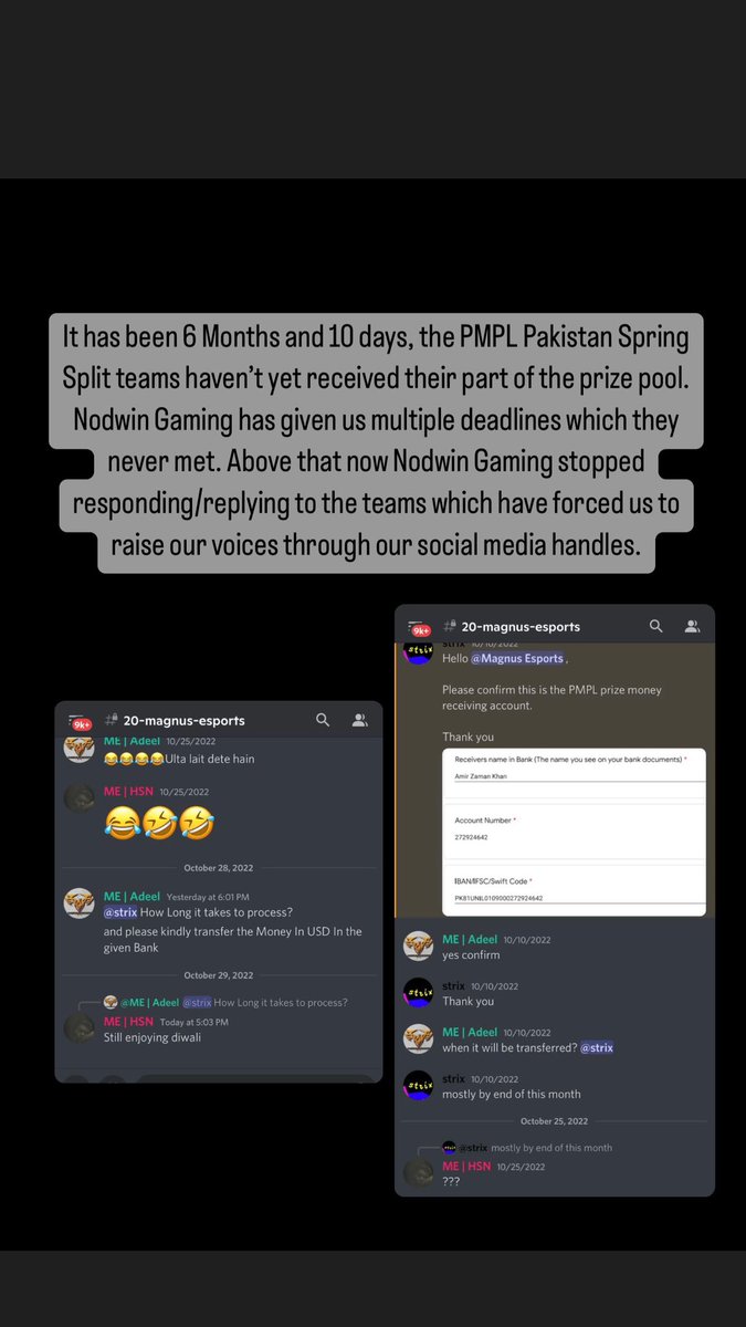 Magnusesports2's tweet photo. @nodwingaming  @tencentgames 
@JanSC2 @Harusol_hs @HajinsunTV #nodwinscammers #shitmanagement #removenodwin https://t.co/65x82Mw3nF