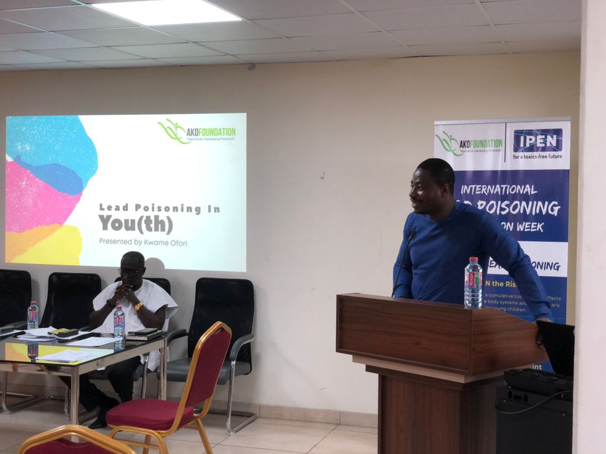 akofoundation's tweet photo. AKO Foundation marks the #ILPPW with  a national stakeholders’ forum on the theme "SAY NO TO LEAD POISONING ". This is to support legislative policy and behavioural changes to achieve the elimination of lead hazards in all forms in Ghana.
@ToxicsFree @IpenYouth @mestighofficial https://t.co/cvDs8mn0cA