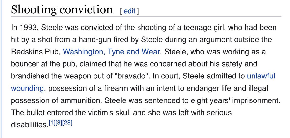 BrexitBuster's tweet photo. @Nullen80 Grifters gonna grift! This convicted gunman Mark Steele cheerleads the 5G - Covid bullshit. He shot a young girl through the head, leaving her severely disabled for life. He pleaded guilty and got an 8-year prison sentence, claiming he was ‘dangerously paranoid.’ 😡👇🏻#MarkSteele https://t.co/woVevv0tit