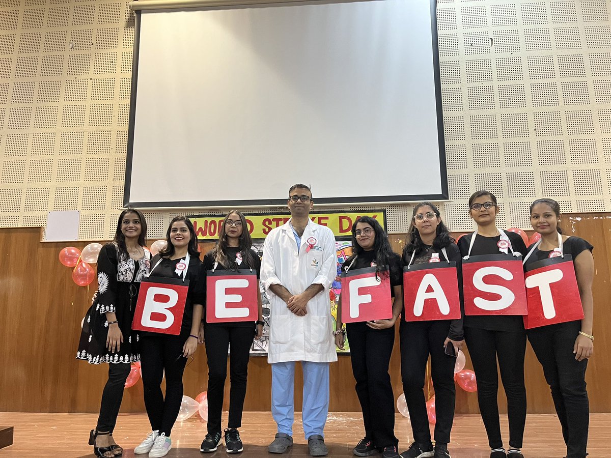WeCareStroke's tweet photo. #StrokeAwareness -very critical for Stroke Care!! 
Multiple events: same theme
“Learn The SIGN- Spot a STROKE” !! 

Jubilant play by exciting students of Smt Laxmi Bai Batra College Of Nursing, New Delhi.. 

-catch you again @IANCON 2022

#actFAST 
#Save #precioustime https://t.co/qP446EPsy5