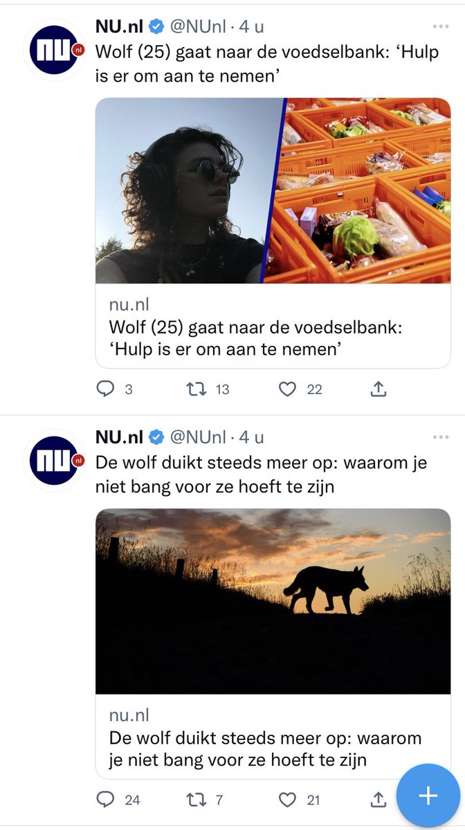 #wolven nu ook al naar de #voedselbank