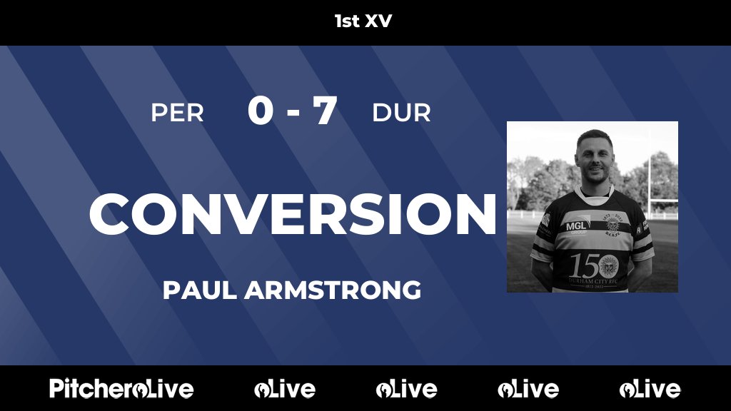 DurhamCityRFC's tweet photo. 13': Paul Armstrong kicks a conversion for Durham City 🙌
#PERDUR #Pitchero
https://t.co/zJY0yz4v8u https://t.co/DAghgsWdba