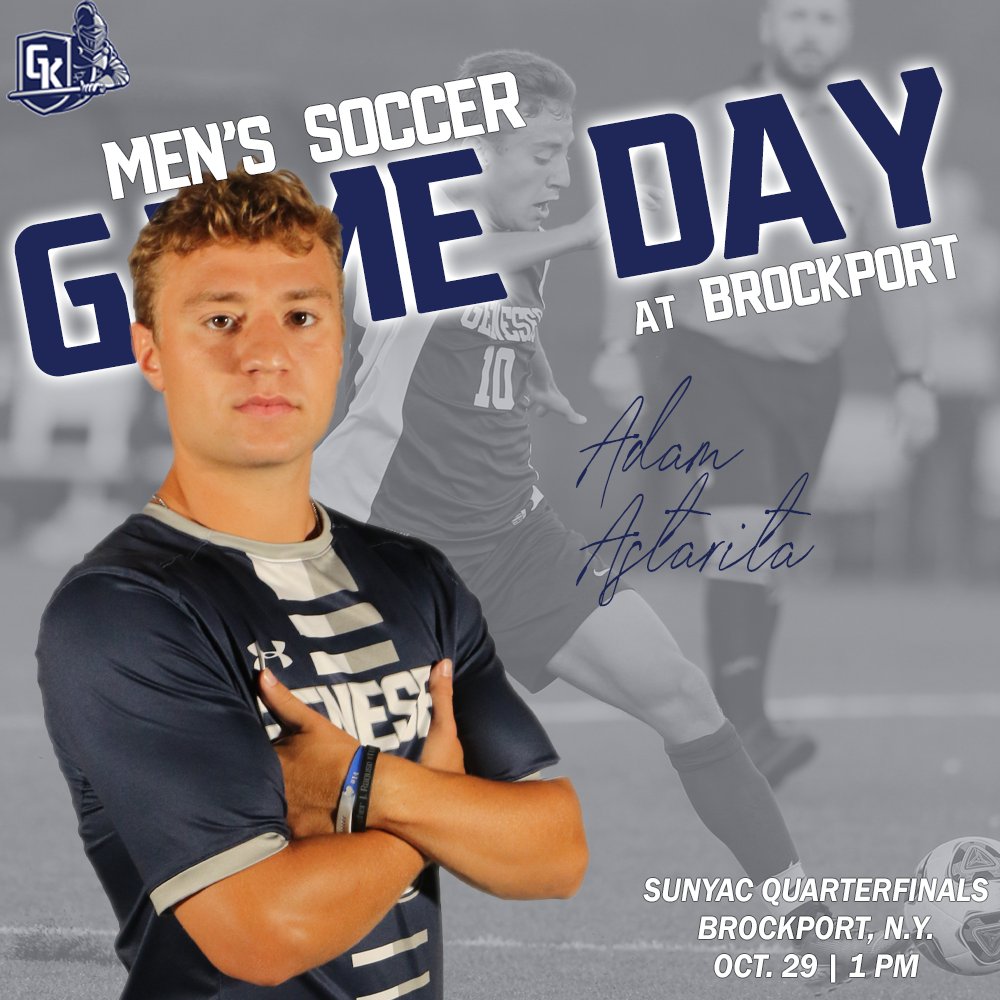 MSOC: <a href="/GeneseoMsoc/">GeneseoMSOC</a> at <a href="/BportAthletics/">Brockport Athletics</a> | 1 PM SUNYAC Quarterfinals
LIVE STATS: gobrockport.com/sidearmstats/m…
LIVE VIDEO: gobrockport.com/watch/?Live=500
#OneKnight #d3soc