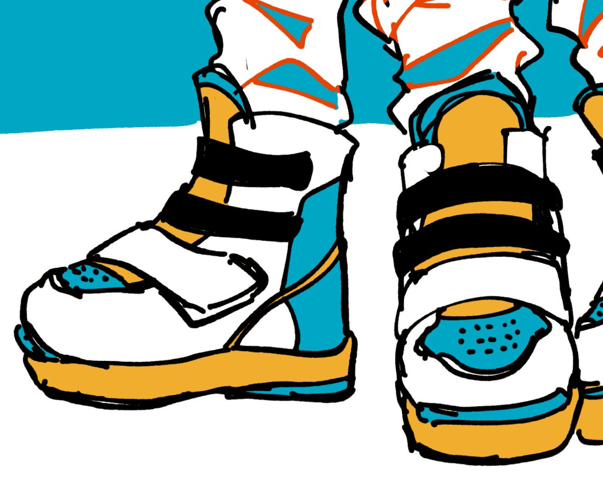 「参考元の靴と描いた靴 」|いろはす@3月納品2のイラスト