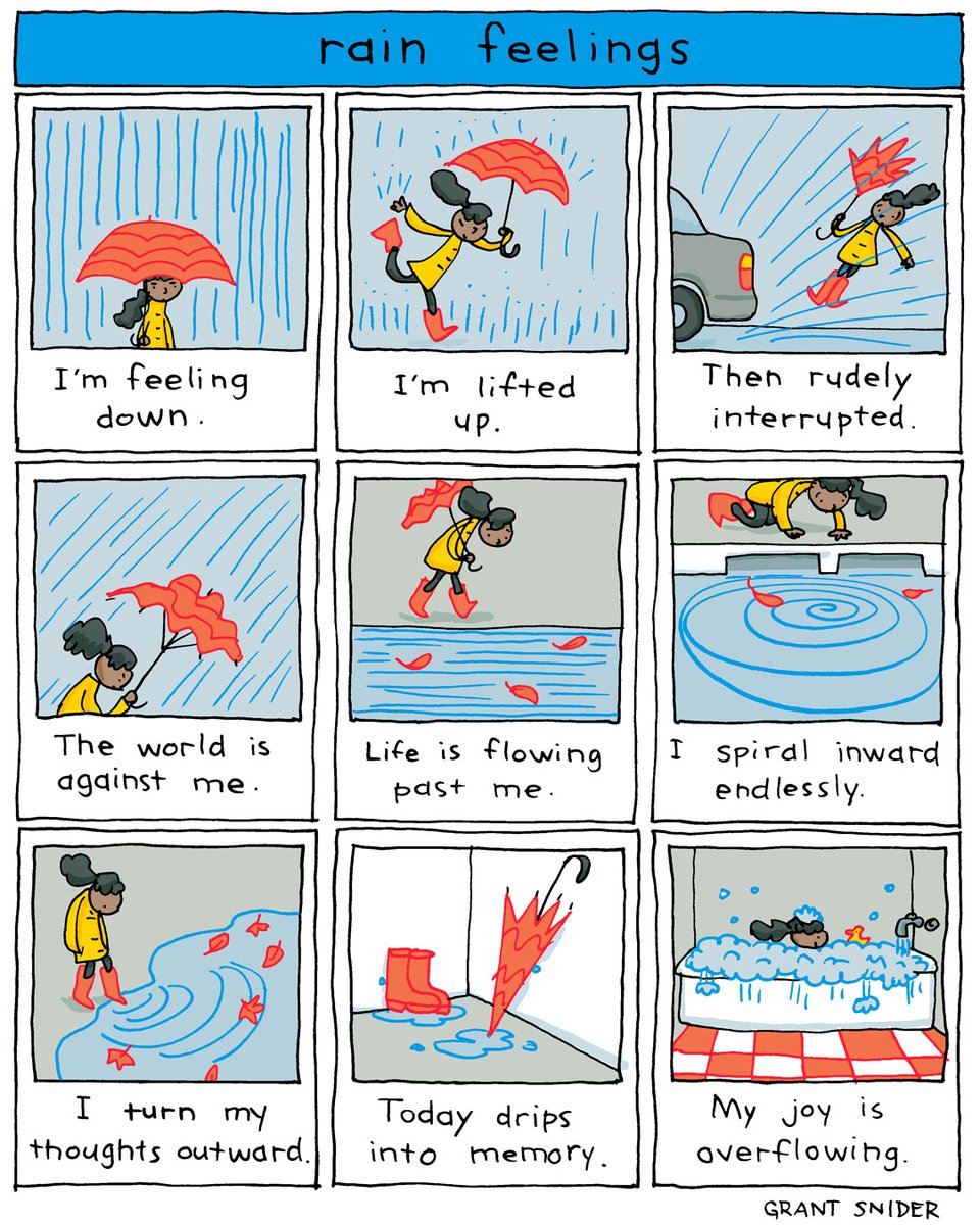 grantdraws's tweet photo. New comic! Rain Feelings

Join me in November for Poetry Comics Month. I'll post a new poetry comic or two each week. You can draw your own poetry comics and use the hashtag #poetrycomicsmonth - I'll share some reader contributions! What IS a poetry comic? That's up to you... https://t.co/x0emBYAY38