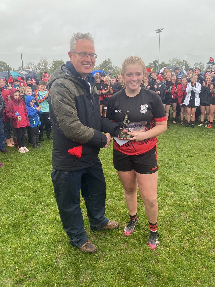 Congratulations to India Mernagh who picked up player of the match today. She had an outstanding game and was presented with her trophy and €100 voucher by <a href="/TELaboratories/">T.E. Laboratories (TelLab)</a> John McGrath. 
<a href="/KCCamogieLGFA/">Kildavin Clonegal LGFA & Camogie</a> <a href="/LeinsterLGFA/">Leinster LGFA</a>