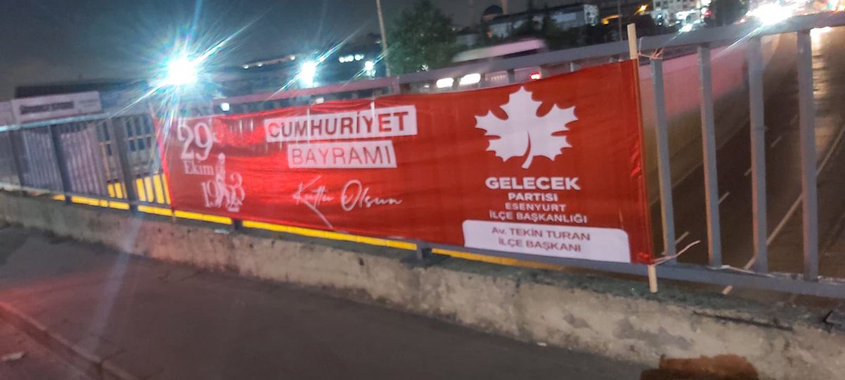 EsenyurtGelecek's tweet photo. Cumhuriyet Bayramımız Kutlu Olsun.
@Ahmet_Davutoglu @isamesihsahin @avtekinturan @GelecekPartiTR @istgelecek 
#29EkimCumhiyetBayramı https://t.co/XL2Wxigk64