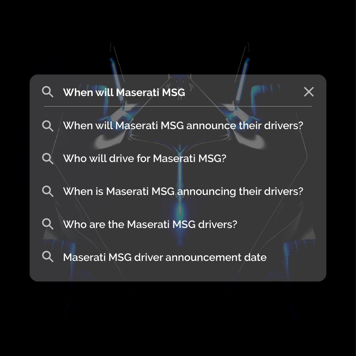 maseratimsg's tweet photo. Answers loading… 👀
#BornOnTrack #ABBFormulaE https://t.co/bzfYxI6mAx