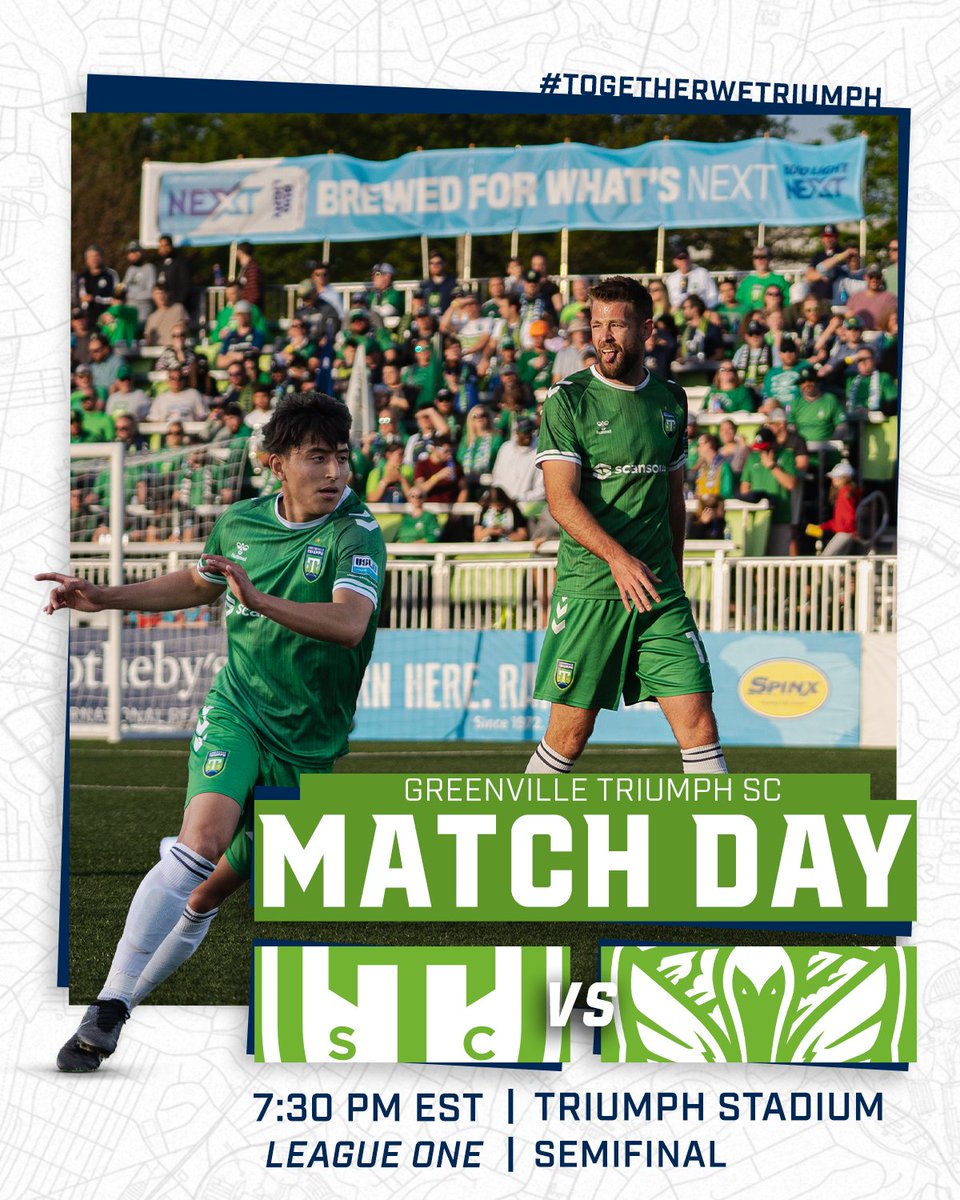 GVLTriumph's tweet photo. πΌ π‘π€π© π€π£ π©ππ π‘ππ£π... π
Tonight we host @tormenta_fc in the @USLLeagueOne Semifinal match at 7:30 pm in Triumph Stadium!
Buy Tickets Nowπ: https://t.co/mcnCrv7DxU
#GVLvTRM | #USLPlayoffs | #DefendThe864 https://t.co/5omZjkx7Vl