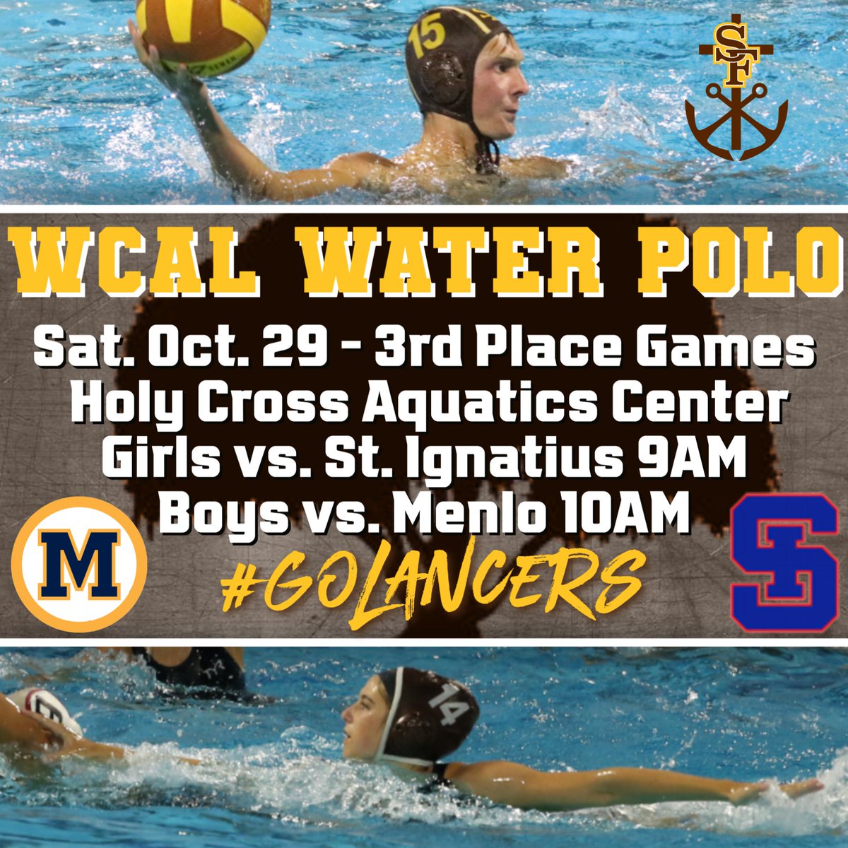sfhsathletics's tweet photo. WCAL Water Polo Playoffs!!! Ticket Link: https://t.co/G0jAJfkvYs #golancer @WCALSports https://t.co/YVnxxJSA7J