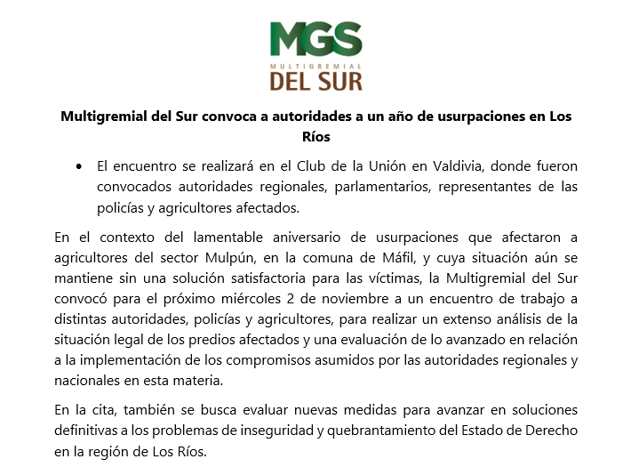 Multigremial del Sur tweet media