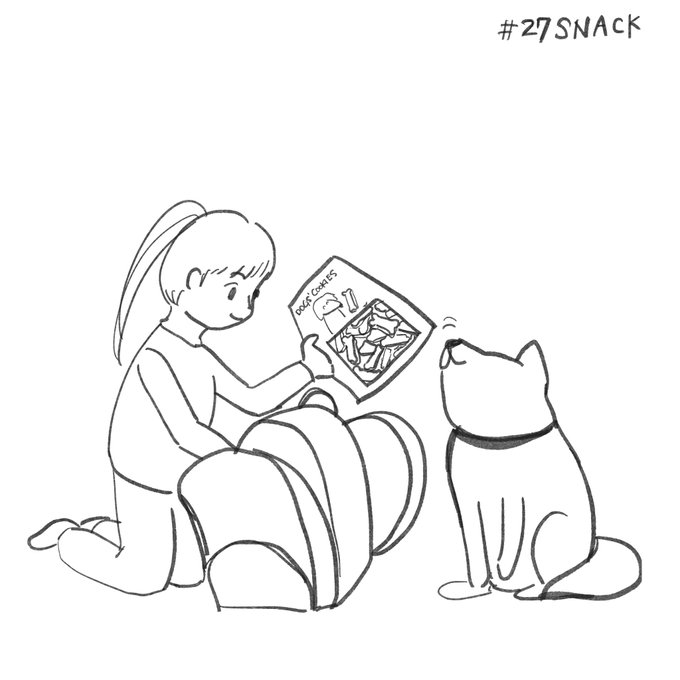#inktober2022  #inktober #インクトーバー 
Day27 Snack (スナック) 