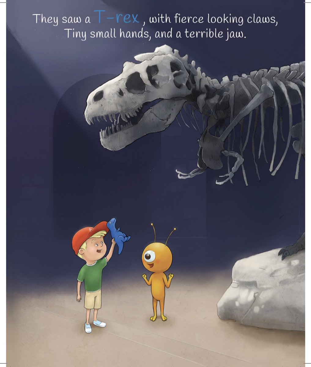 ollie_alien's tweet photo. Please take a look at just some of the fabulous #dinosaur artwork from ‘Ollie Discovers the Dinosaurs’. Set in the #naturalhistorymuseum &amp; signed copies are now for sale at https://t.co/ueDfoUFb6h 🦕 
#educationalbooks #historybooks #dinosaurbooks #lovereading #readingrocks https://t.co/45hdI9D8F2