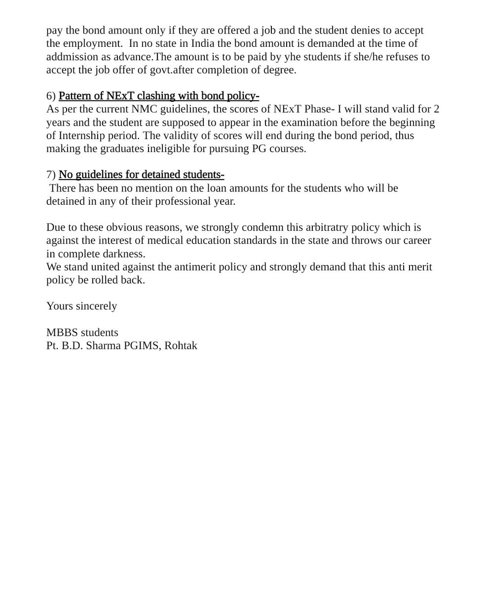 AkshatMittal_'s tweet photo. In an active response against the bond injustice, we are beginning a SIGNATURE CAMPAIGN to sensitize the students, residents and faculty about the demerits of this policy. 
The signed letter will be presented to Hon'ble Vice Chancellor of the University.
#shameonharyanagovt https://t.co/An179PGsdY